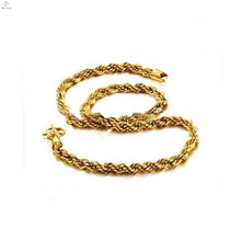Verkupferung 18k Gold Seil Kette Halskette, Messing Halsketten Großhandel